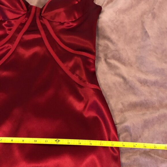 Dina Bar-El Red Satin Dress - Picture 9 of 12